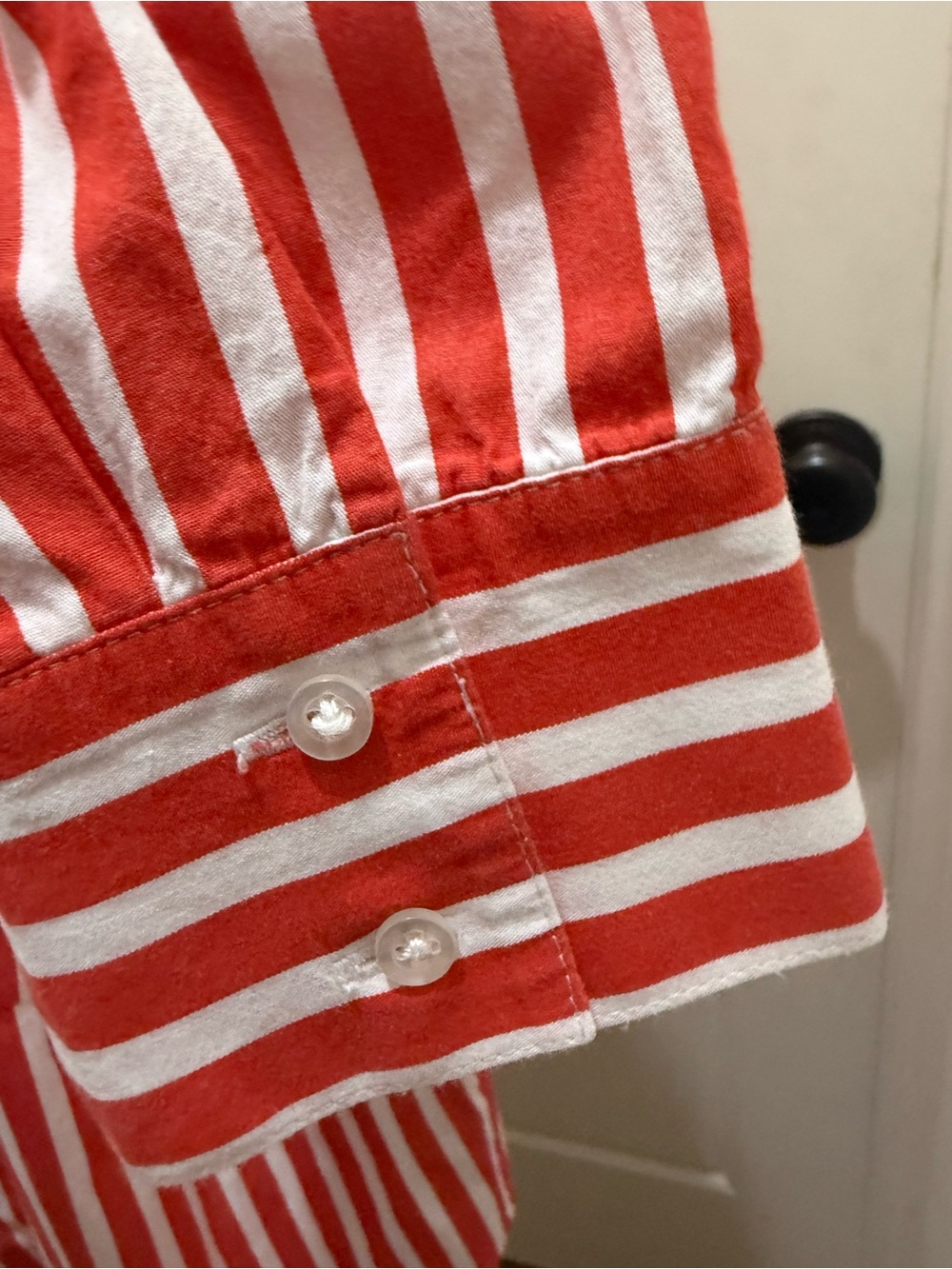 Favorite Daughter. Doors Always Open Ex-Boyfriend Shirt. Red/White Stripe. S. - Picture 11 of 14